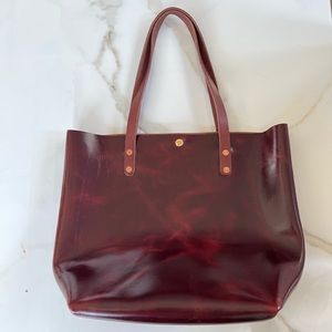 KMM & CO: Leather Tote Bag (Oxblood tote)